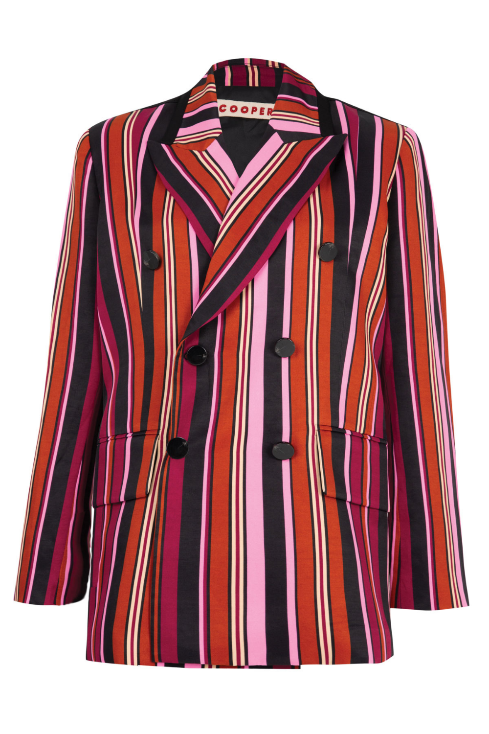 Cooper Its A Bold Shoulder Jacket Pink Multi Stripe Pre-Order