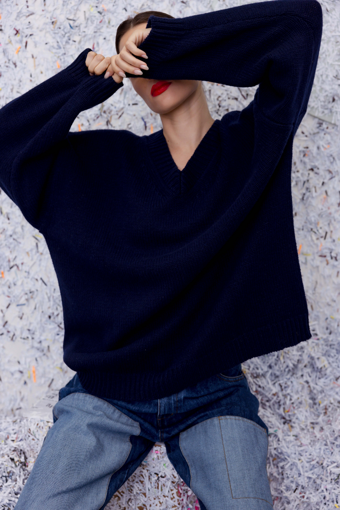 M.A.Dainty Cradle Knit Navy