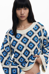 Desigual Crochet Sweater Multi