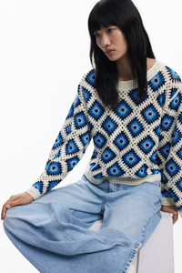 Desigual Crochet Sweater Multi