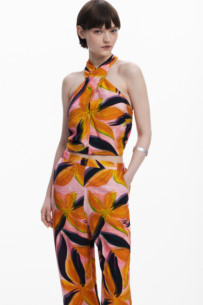 Desigual Crossed Flowers Top