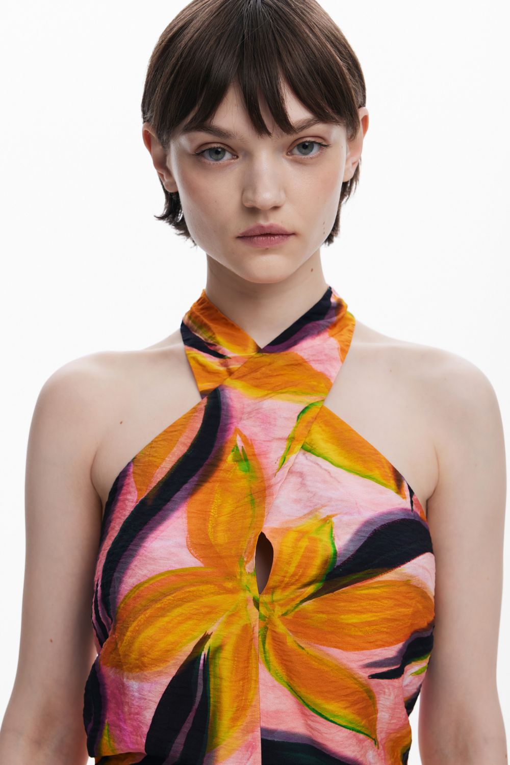 Desigual Crossed Flowers Top