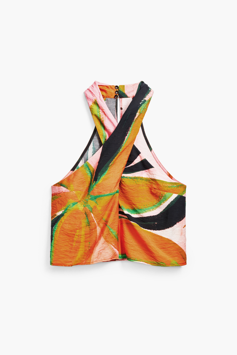 Desigual Crossed Flowers Top