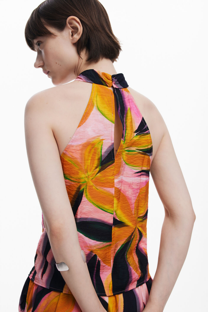 Desigual Crossed Flowers Top