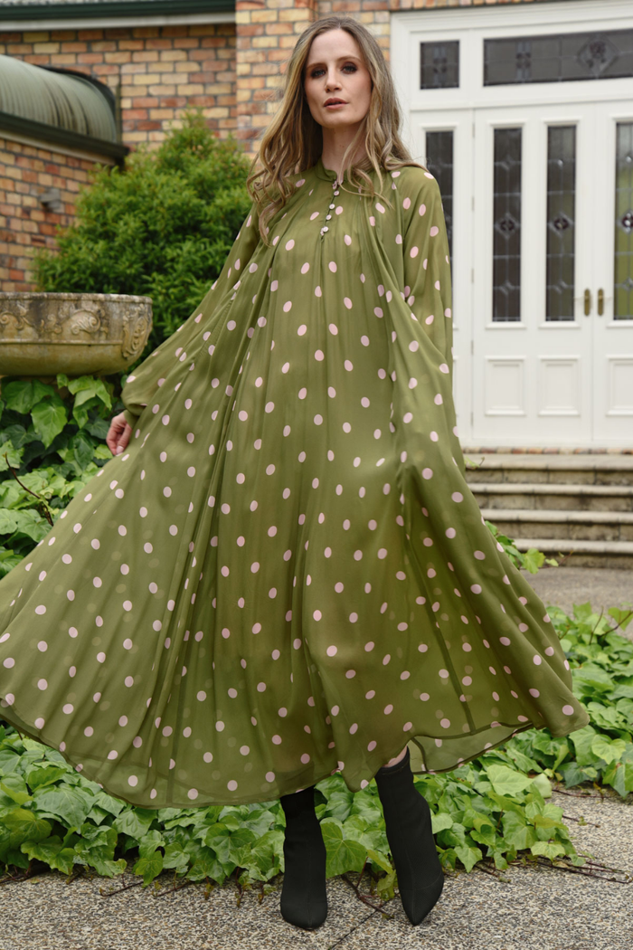 Curate Blurred Lines Dress Pink Green Pre-Order