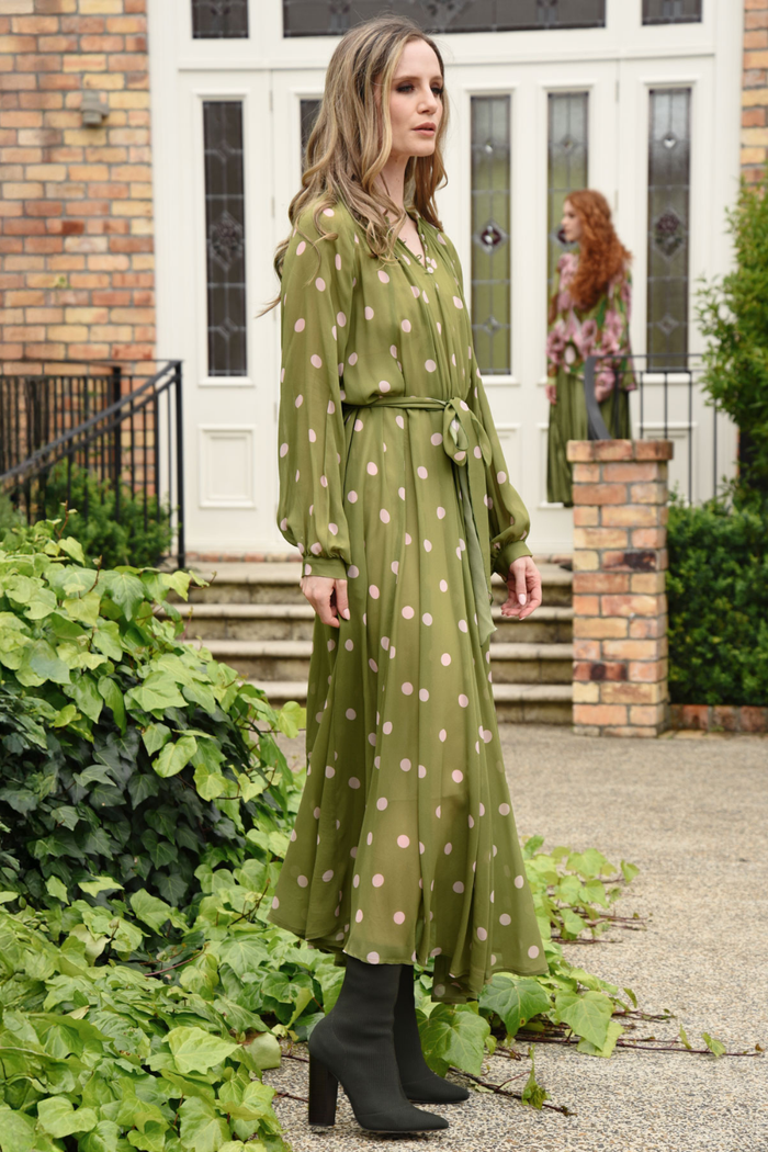 Curate Blurred Lines Dress Pink Green Pre-Order