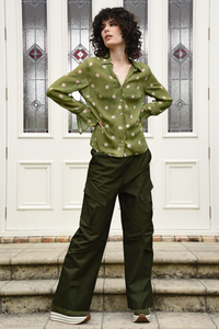 Curate Conscious Chic Blouse Pink Green Pre-Order