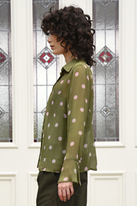 Curate Conscious Chic Blouse Pink Green Pre-Order
