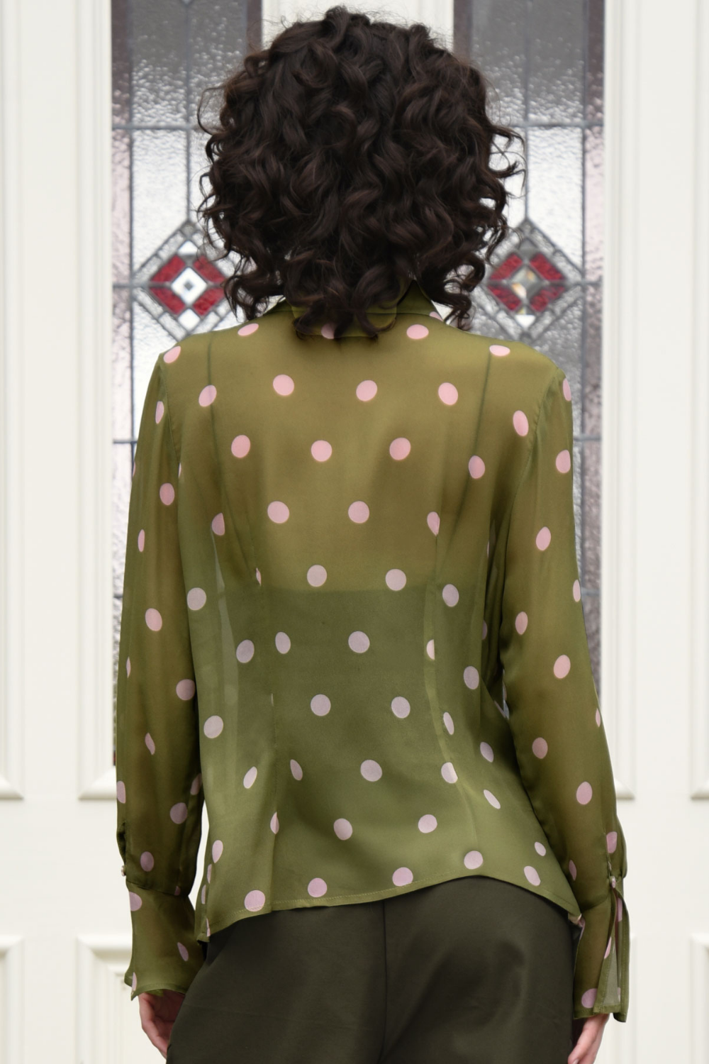 Curate Conscious Chic Blouse Pink Green Pre-Order