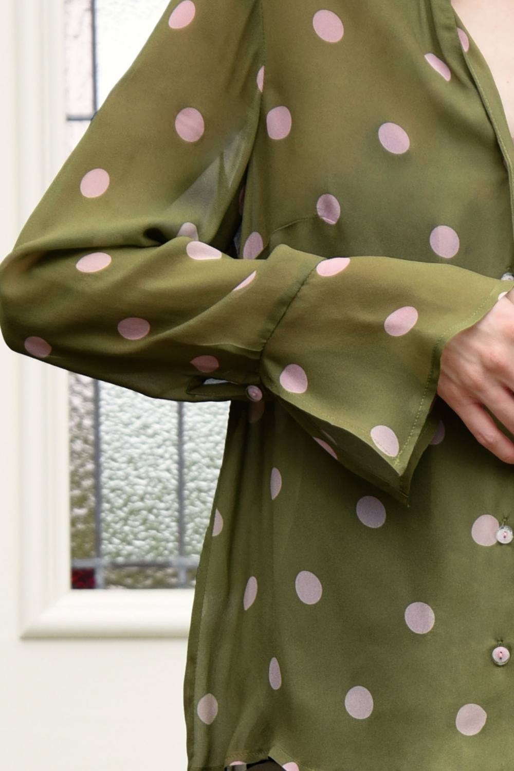 Curate Conscious Chic Blouse Pink Green Pre-Order