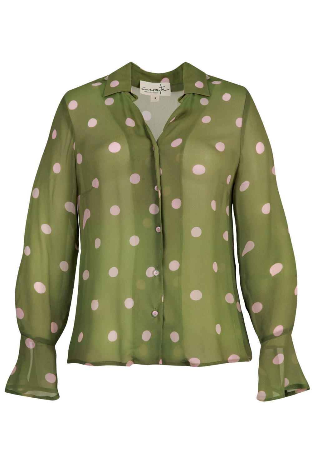 Curate Conscious Chic Blouse Pink Green Pre-Order