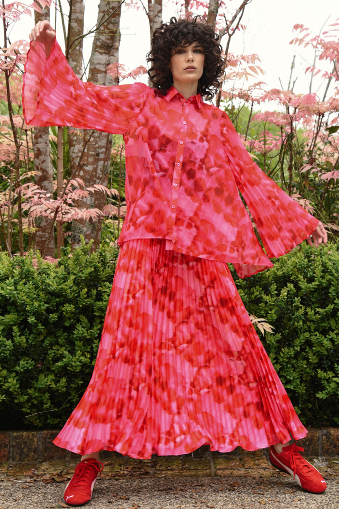Curate Forever Long Skirt Pink Red Pre-Order