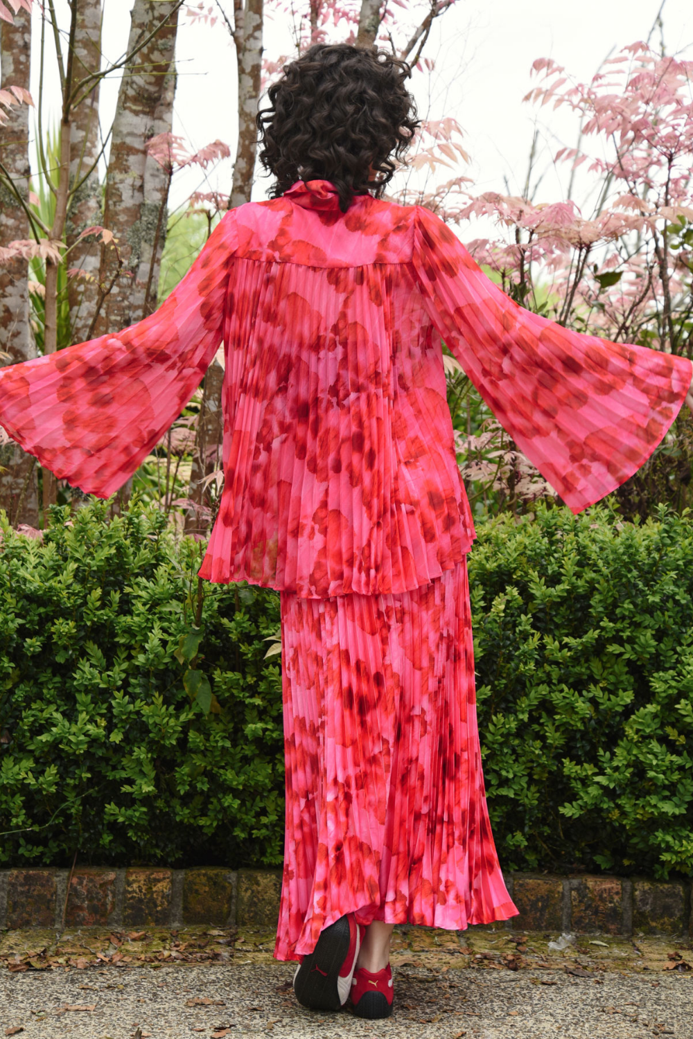 Curate Forever Long Skirt Pink Red