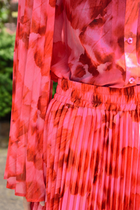 Curate Forever Long Skirt Pink Red