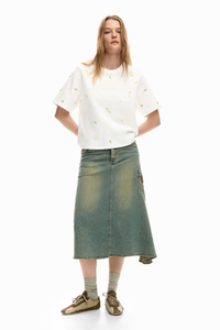 Desigual Asymmetrical Denim Skirt Pre-Order