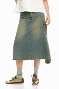 Desigual Asymmetrical Denim Skirt Pre-Order