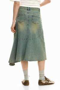 Desigual Asymmetrical Denim Skirt Pre-Order