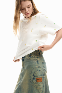 Desigual Asymmetrical Denim Skirt Pre-Order