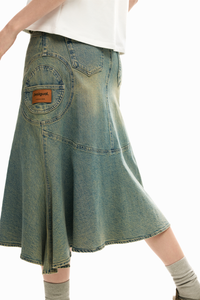 Desigual Asymmetrical Denim Skirt Pre-Order