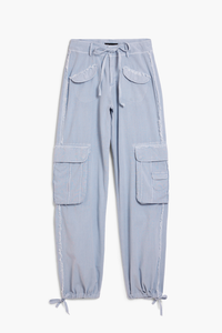Desigual Cargo Pants Light Blue