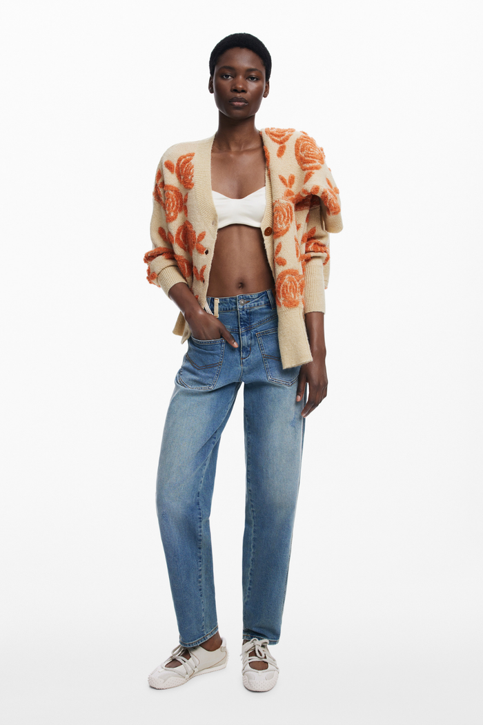 Desigual Carter Cardigan Orange Floral