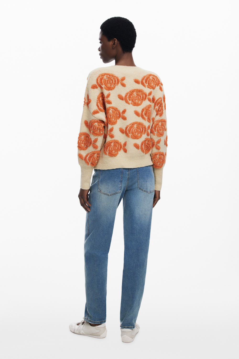 Desigual Carter Cardigan Orange Floral
