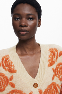 Desigual Carter Cardigan Orange Floral
