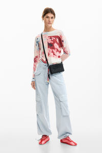 Desigual Collage Knit Sweater Pink