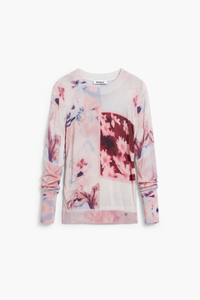 Desigual Collage Knit Sweater Pink