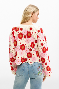 Desigual Crochet Floral Knit