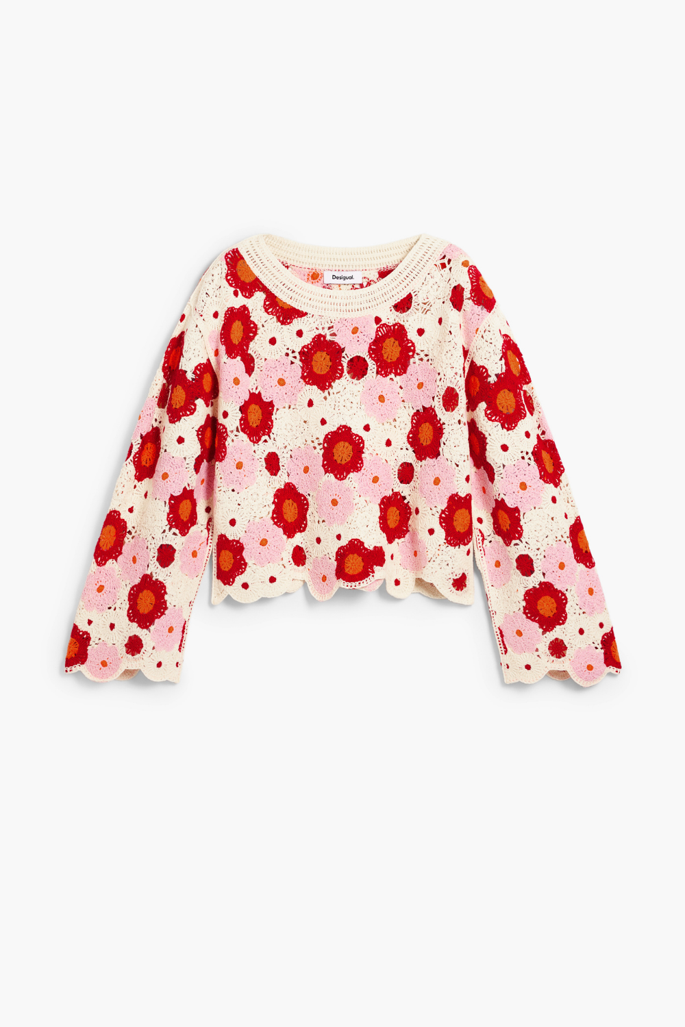 Desigual Crochet Floral Knit