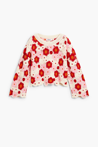 Desigual Crochet Floral Knit