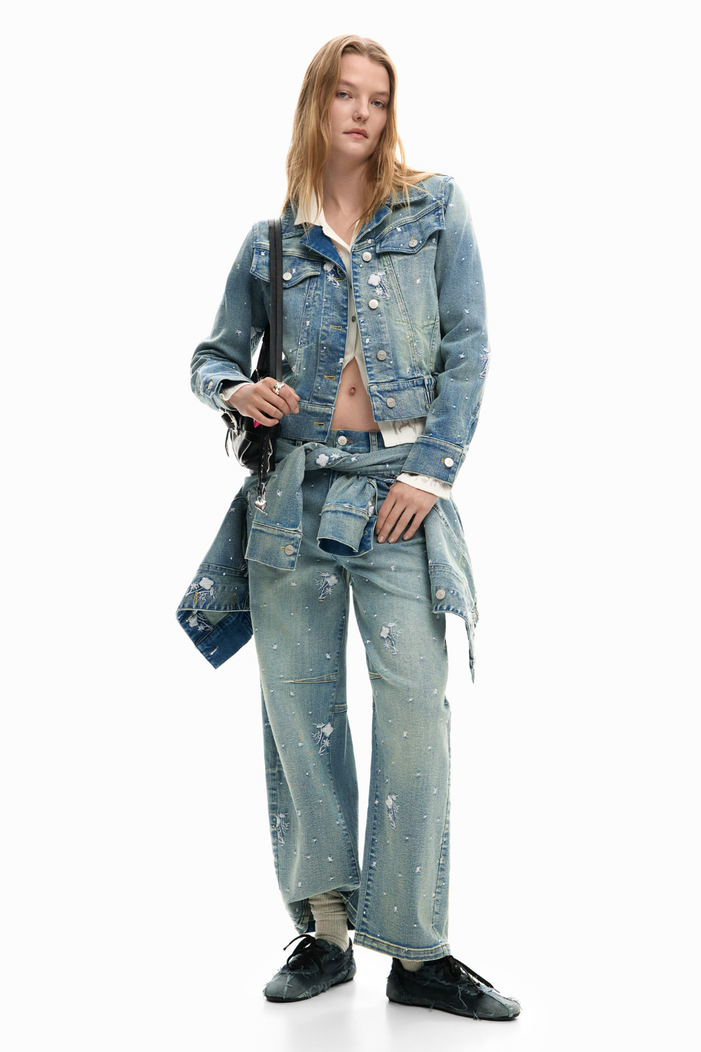 Desigual Denim Jacket Embroided Pre-Order