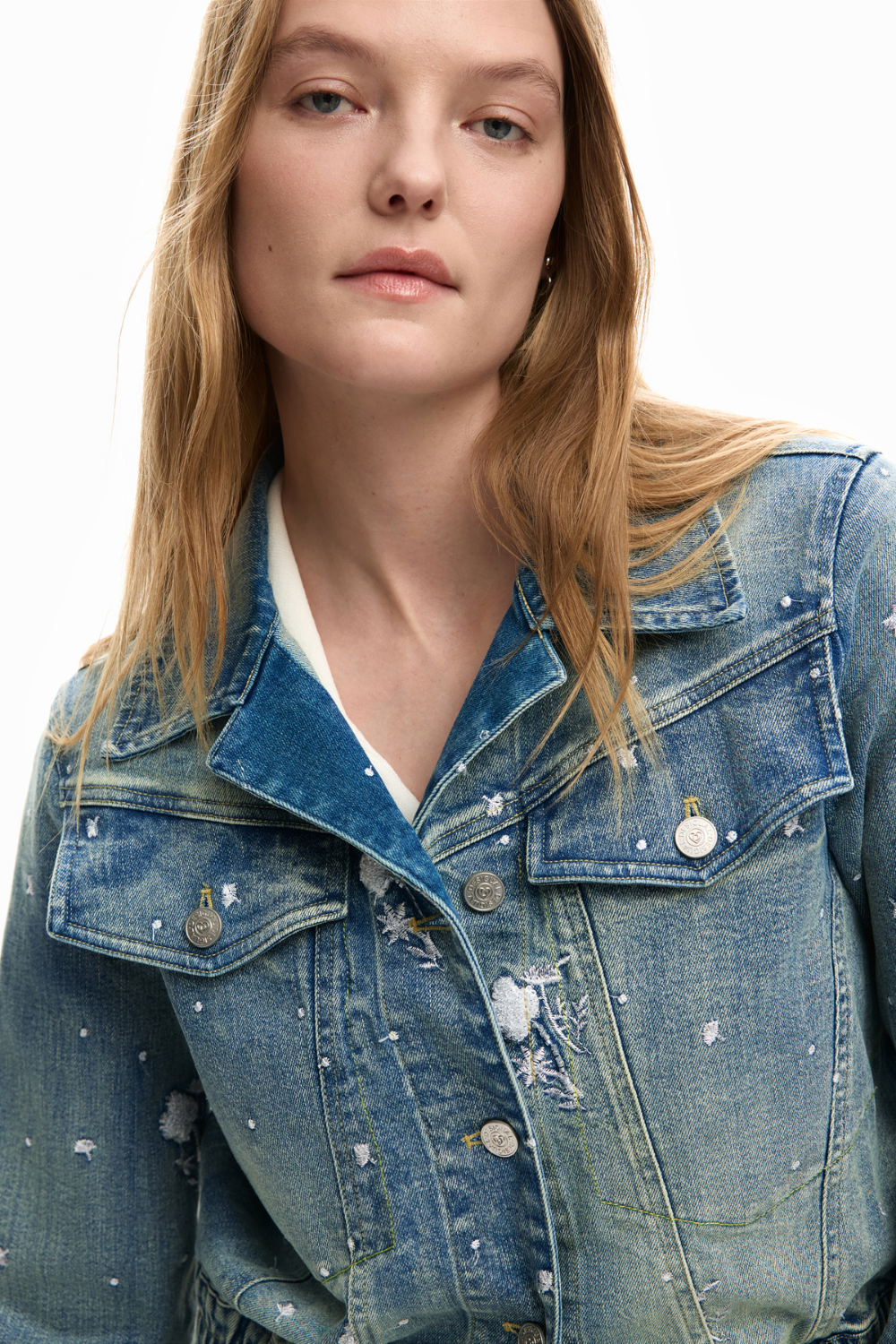 Desigual Denim Jacket Embroided Pre-Order