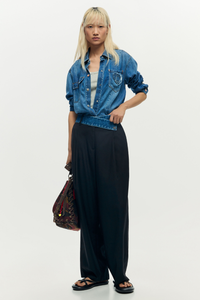 Desigual Denim Waist Pants Black