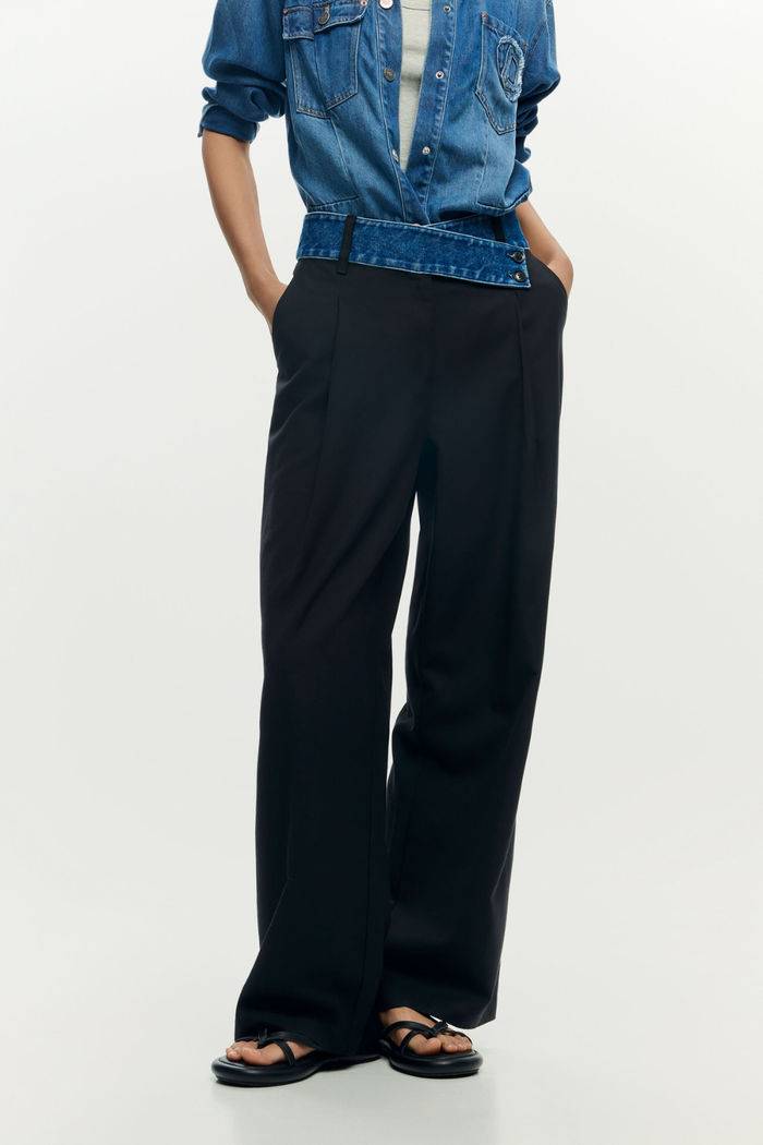 Desigual Denim Waist Pants Black