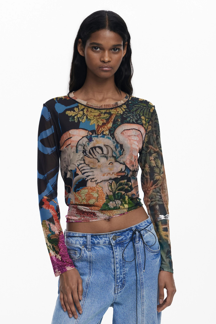Desigual Dragon Lacroix Long Sleeve Top