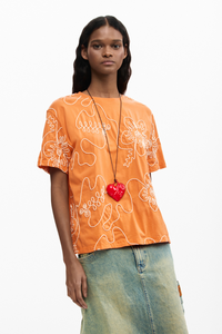 Desigual Embroidered Flowers T-Shirt Pre-Order