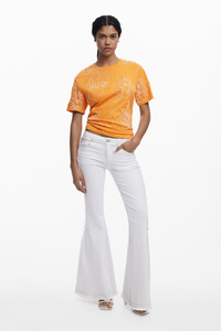 Desigual Embroidered Flowers T-Shirt Pre-Order
