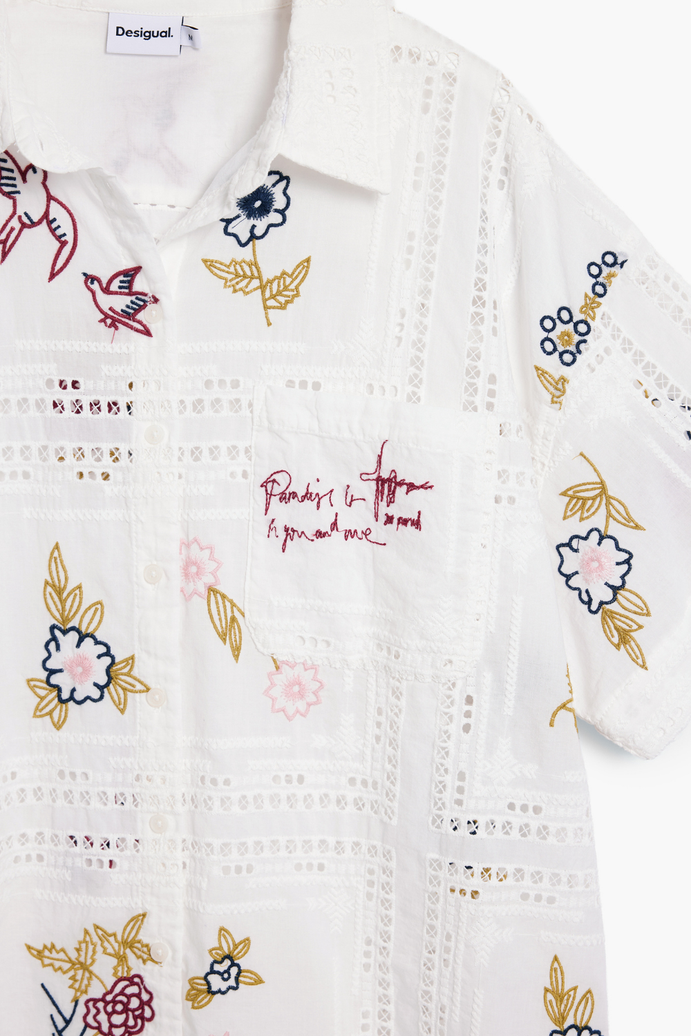 Desigual Embroidered Shirt White