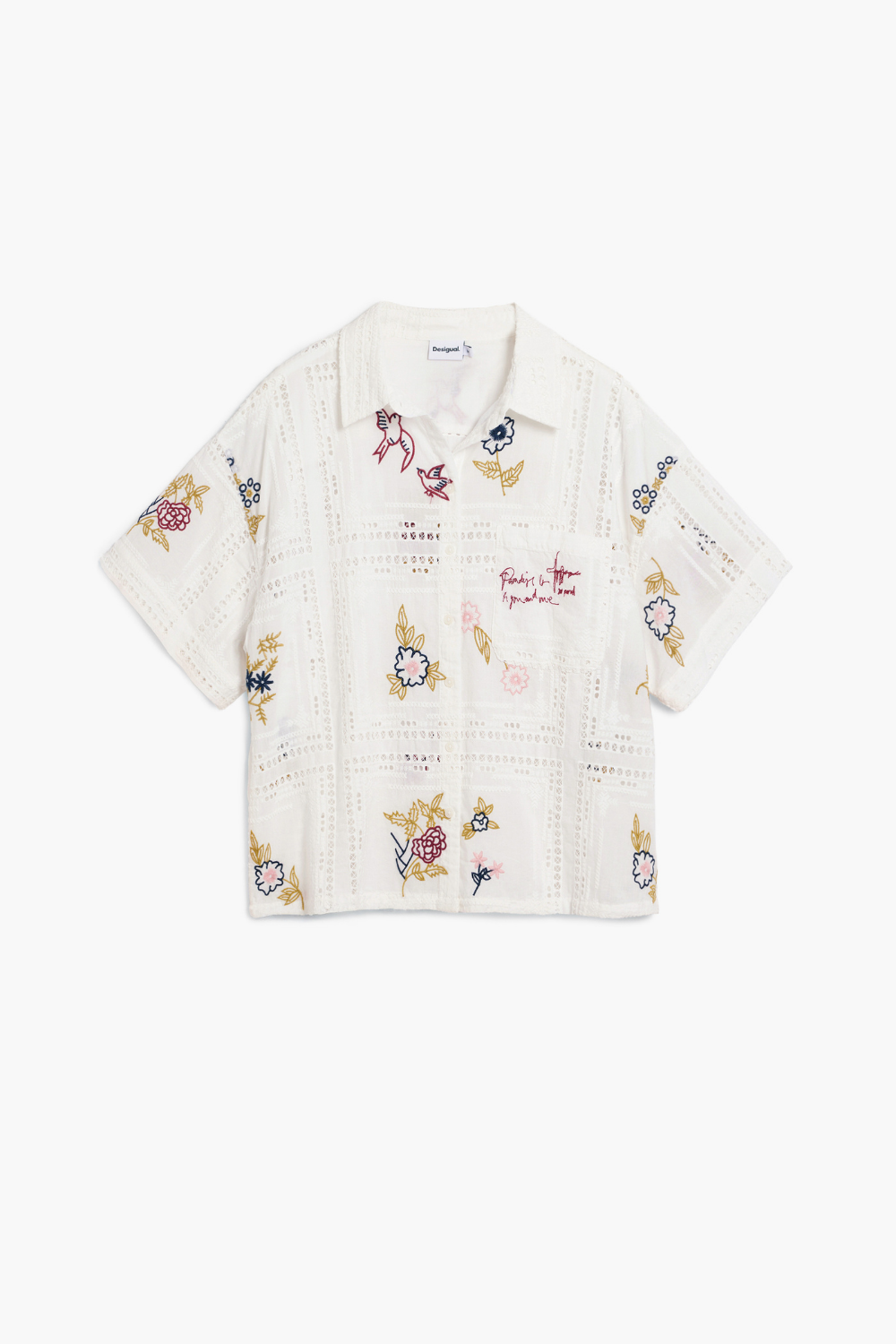Desigual Embroidered Shirt White