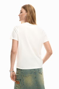Desigual Face Logo T-Shirt White