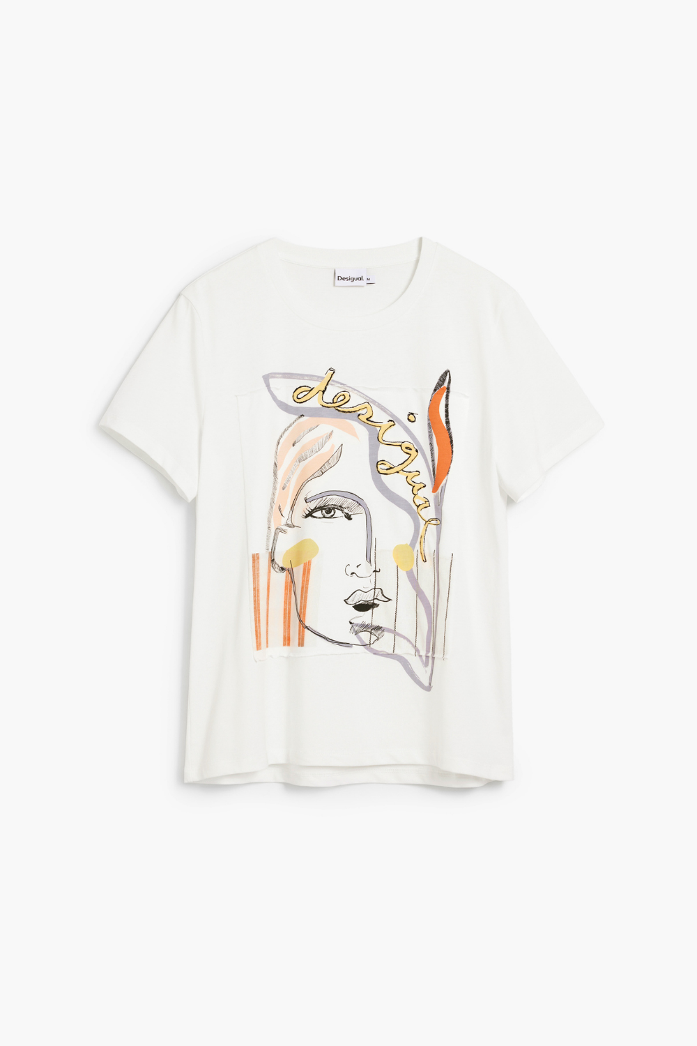 Desigual Face Logo T-Shirt White