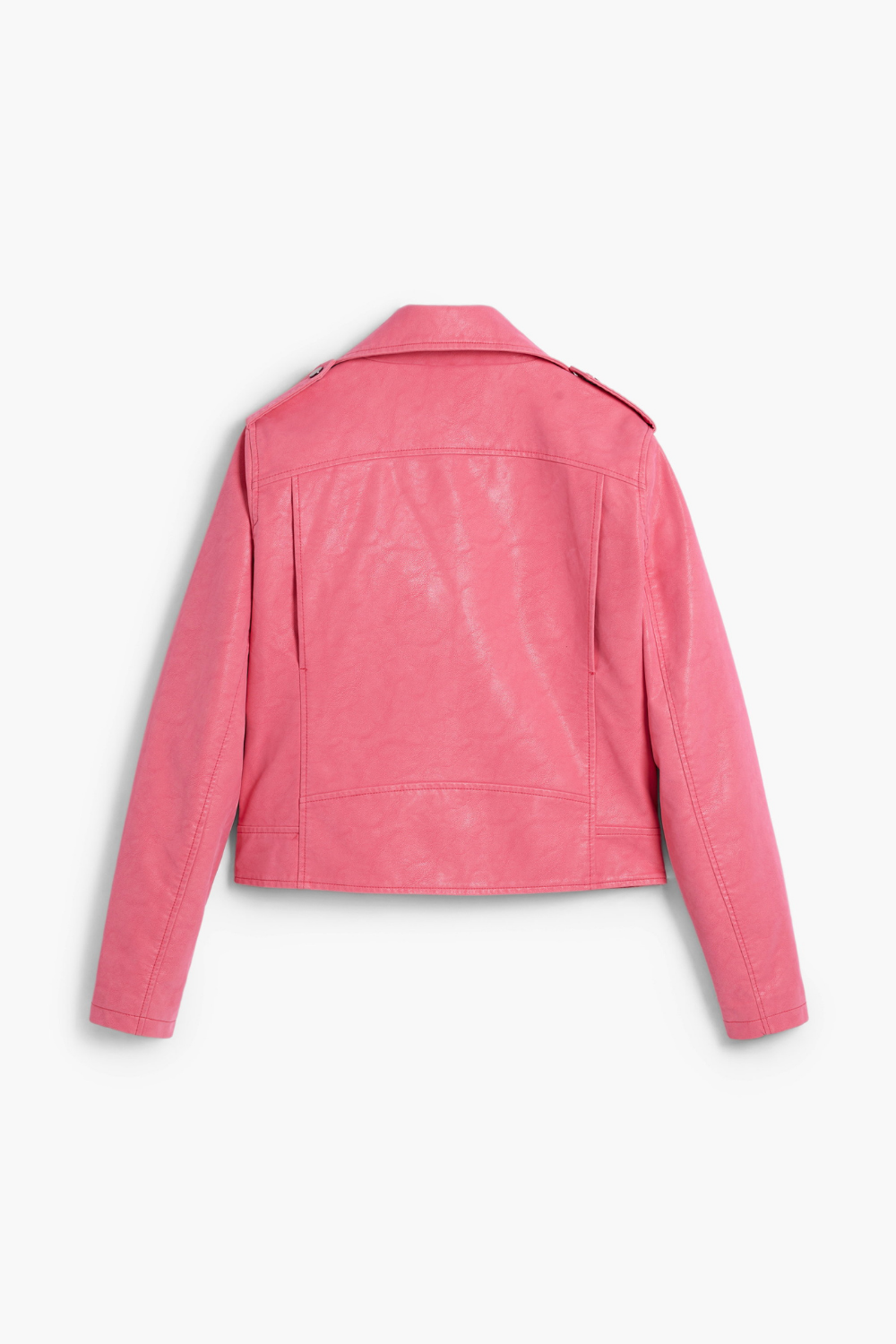 Desigual Faux Leather Jacket Pink
