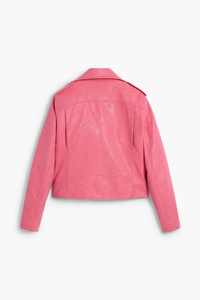 Desigual Faux Leather Jacket Pink