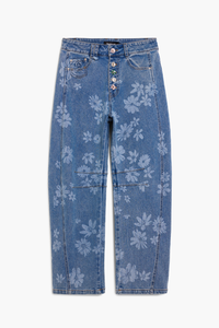 Desigual Floral Barrel Jeans
