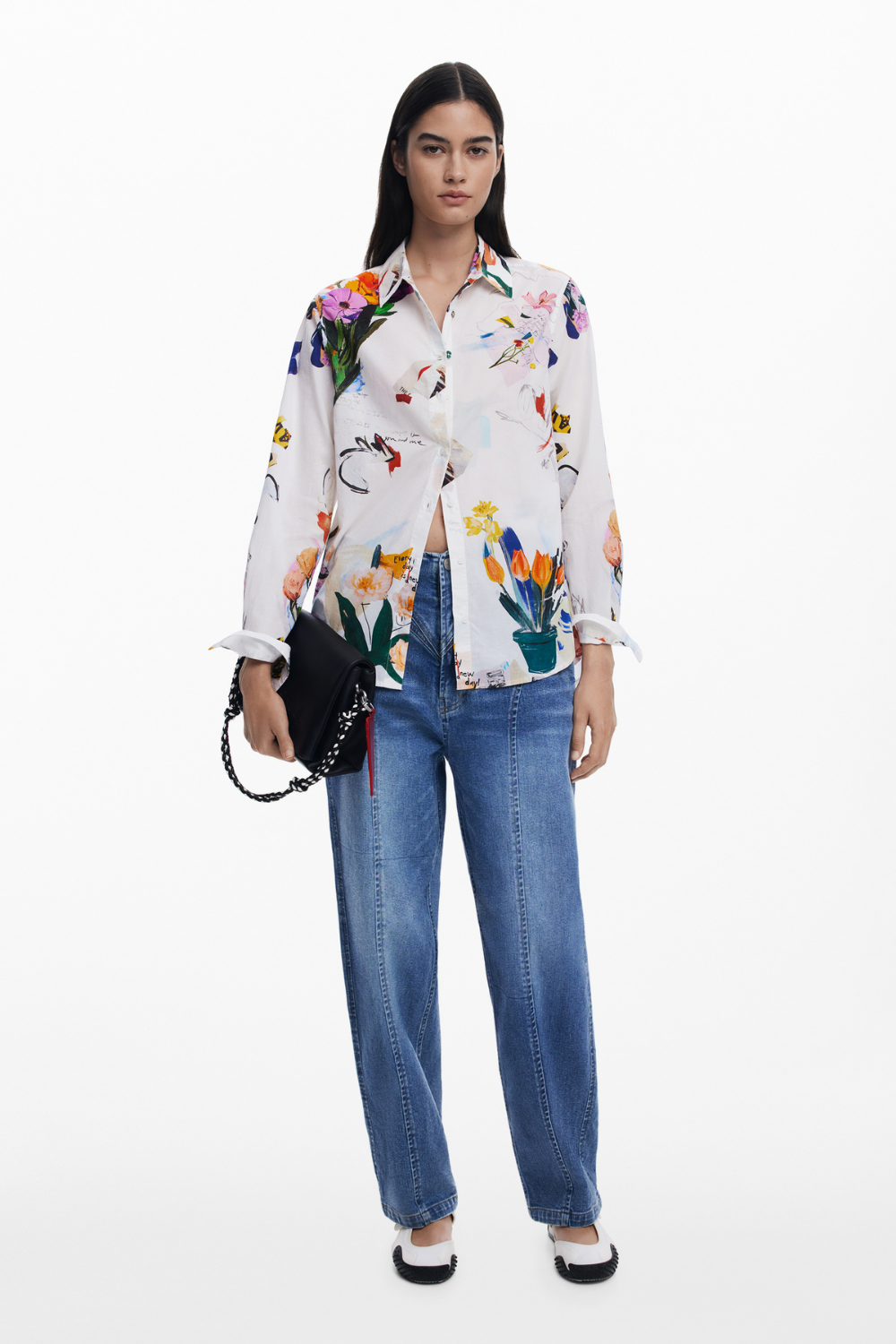 Desigual Floral Collage Shirt