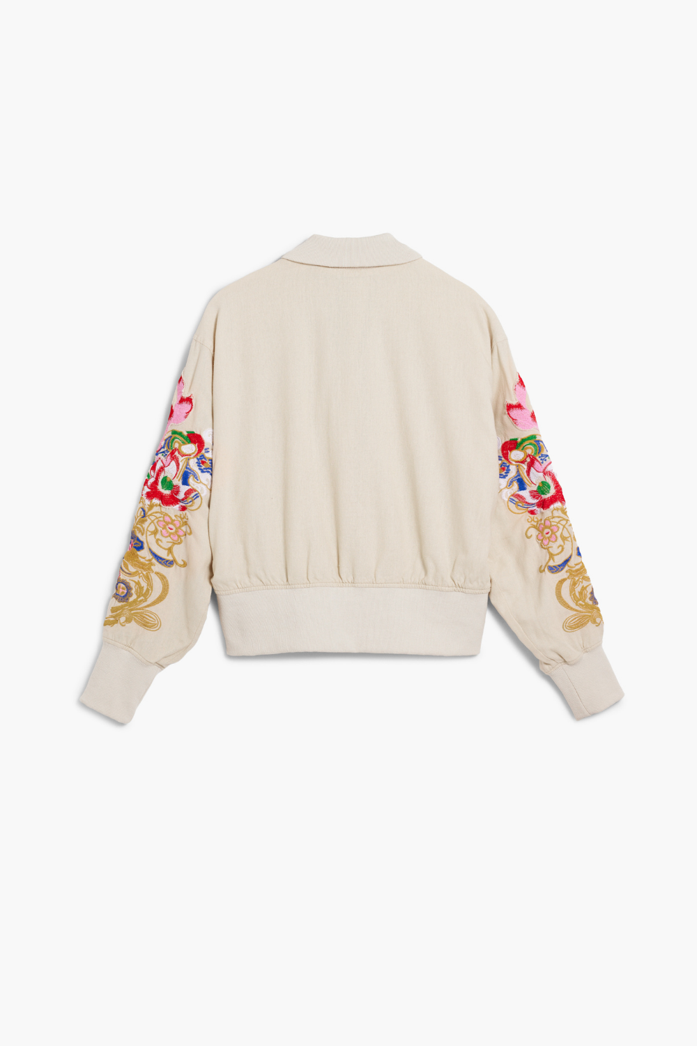 Desigual Floral Patch Jacket Cream