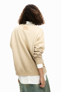 Desigual Floral Sweater Tan