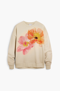Desigual Floral Sweater Tan